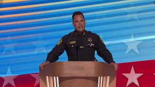 Genesee County Sheriff Chris Swanson speaks at the DNC [upl. by Eimmat]