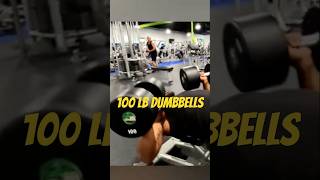 100 LB DUMBBELLS gym gymworkout strong chestday fyp bodybuilding muscle strenght fitfam [upl. by Gibeon]