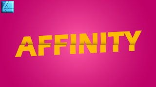 Text Schnitt Effekt  Affinity Designer Tutorial Deutsch [upl. by Eniamrahs]