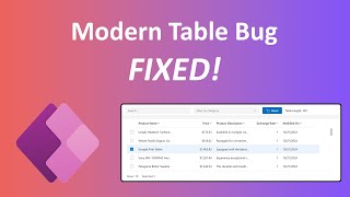 Power Apps Fixing the Refresh Bug with Modern Tables [upl. by Portuna]