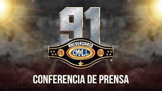 CMLL  CONFERENCIA DE PRENSA 91 ANIVERSARIO [upl. by Nwahsuq]