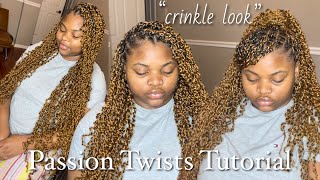 How To Get “Crinkly” Passion Twists  Passion Twists Tutorial [upl. by Yregerg]