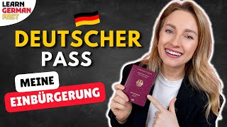 ALLE ANTWORTEN zum DEUTSCHEN PASS 🇩🇪 Meine Einbürgerung  Learn German Fast [upl. by Htenaj]