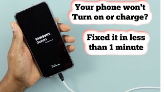 How to fix Samsung Galaxy won’t turn on or charge black screen [upl. by Retsim]