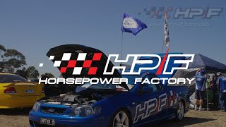 HPF FEATURE CAR  Procharged 54Lt Supercharged BA XR8 Ute Burnout at Vic Super Cruz [upl. by Alyac268]