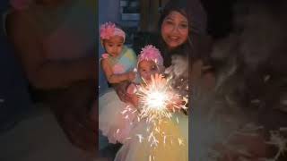 Diwali calibration bollywood song love cutebaby shortsvideo twins trending diwali music [upl. by Koziarz7]