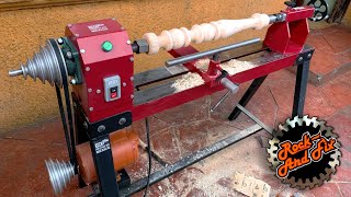 Como Hacer un Torno para Madera paso a paso  Building a Wooden Lathe [upl. by Llennehc312]