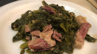 How To Cook Turnip And Mustard Greens With Ham Hocks Southern Style [upl. by Yonatan]