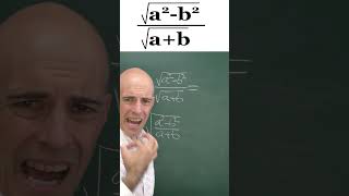 SIMPLIFICACIÓN DE LA FRACCIÓN ALGEBRAICA CON RAÍCES Matemáticas Básicas [upl. by Shawnee]