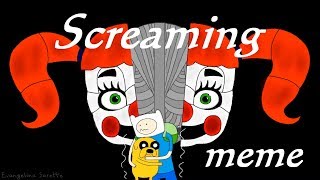 screaming meme  FNAF with Finn amp Jake meme animation Flipaclip OLD [upl. by Joellyn]