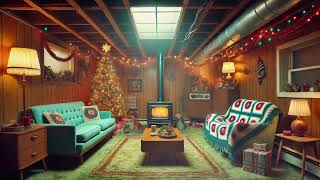 Cozy Retro Christmas Basement  Nostalgic Holiday Music Chill Ambience  Festive Decor and Warmth [upl. by Azrim467]