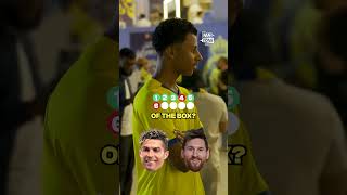 RONALDO or MESSI FOOTBALL QUIZ WHO HAS MORE 🧠 shorts football soccer [upl. by Pacian]