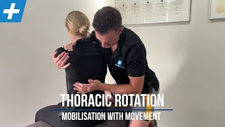 Rotation Mobilisation for Thoracic Spine Pain  Tim Keeley  Physio REHAB [upl. by Ilrebmik462]