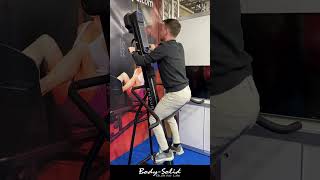 Watch the new Endurance by BodySolid CL300 Climber as someone tries it out at the annual FIBO Show [upl. by Akisej582]