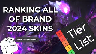 Ranking EVERY BRAND Brainrot Ed Skin 2024 in League of Legends tierlist ranked [upl. by Annej]