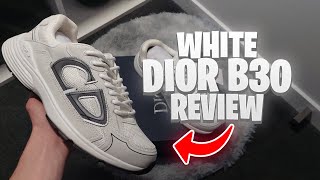 DIOR B30 quotWHITEquot Shoe Review amp Unboxing [upl. by Idmann]