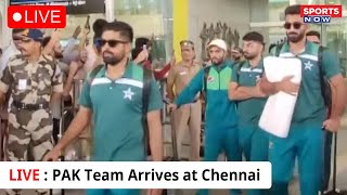 LIVE  Pakistan Team Arrives at Chennai for their next Match Against Afghanistan  Babar  Rizwan [upl. by Ahsienauq]