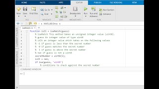 SE4003 MATLAB Guessing game example [upl. by Wiltz]