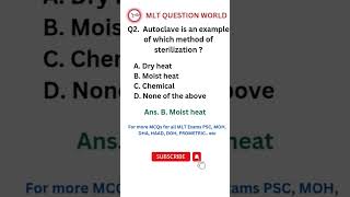 MLTquestionworld Lab Technician exam questions3 Sterilization MOH PSC HAAD PROMETRIC DHA [upl. by Bittencourt]