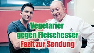 Vegetarier gegen Fleischesser  Fazit zur Sendung VEGAN [upl. by Merkley453]