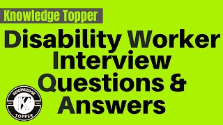 Disability Worker Interview Questions and Answers  Disability Worker Job Interview [upl. by Larred]