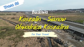 S6 Obwodnica Koszalin  Sianów Budowa edroneye poland travel koszalin sianów [upl. by Poore]