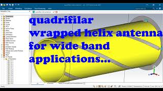 QFH antenna design 137500 MHz cst studio suite [upl. by Harmonie]