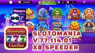 Slotomania Casino Slots Games Version 7711401 X8 Speeder Gameplay [upl. by Ahsets]