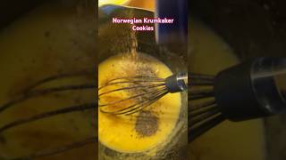 Making Norwegian krumkaker for Christmas christmascookies norway [upl. by Portie]