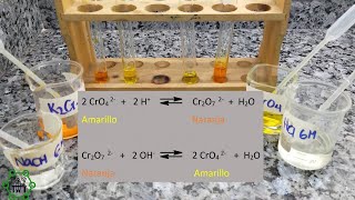 Equilibrio CromatoDicromato  Factor Concentración  Equilibrio Químico  Principio de Le Chatelier [upl. by Colis]