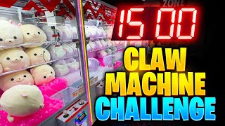 15 MINUTE CLAW MACHINE CHALLENGE [upl. by Rochella138]