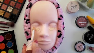 ASMR Skincare and Makeup on Mannequin No Talking [upl. by Neehsar]