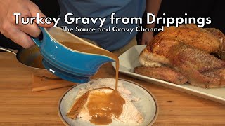 How to Make Gravy from Turkey Drippings  Thanksgiving Turkey Gravy  Turkey with Gravy  Easy Gravy [upl. by Aivilo754]