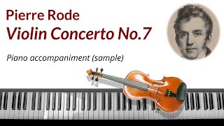 Rode Violin Concerto No7  piano accompaniment backing tracks sampledemo [upl. by Yatnwahs]