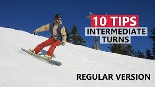 10 Tips to Improve Intermediate Snowboard Turns  Regular Version [upl. by Fita]