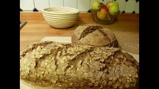 Sauerteigbrot in dreistufiger Teigführung ohne Hefe aber mit Natursauerteig [upl. by Gilcrest869]