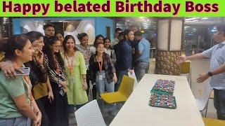 Boss के belated Happy Birthday की पार्टी।। Office Dinner Party।। Parab Rawat Vlogs।। [upl. by Namharludba]