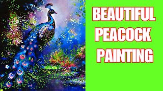 beautyfull peacock painting  सुन्दर और साधारण मोर पेन्टीग [upl. by Atirat389]