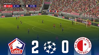 LILLE VS SLAVIA PRAHA 20  UEFA CHAMPIONS QUAL 2024  SIMULATION [upl. by Iadam]