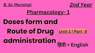 Doses Form and Route of Drug administration  Part5 [upl. by Sudnak]