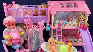 10 Minutes Satisfying with Unboxing Barbie Villa PlaysetDoll Bath Toys Review ASMR [upl. by Gula433]