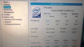 Gateway MT6728 Upgraded CPU T7500 stressload test Temps 39C [upl. by Mathia121]