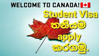 Canada Student Visa එකට online apply කරමු  Step by step Online application guide for Student Visa [upl. by Notnel427]