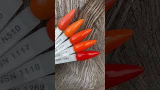 Pomarańczowe Pudry Tytanowe Manicure Tytanowy NSN New Style of Nails paznokcie nails nailstyle [upl. by Ejroj]