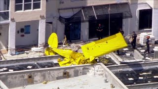 Pilot killed after banner plane crashes into condo in Fort Lauderdale [upl. by Sorrows555]