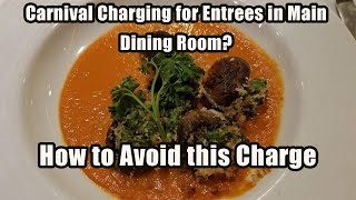 Carnival is Upcharging Food in the Main Dining Room  Heres How to Avoid It [upl. by Ellehcsor194]