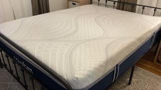 Novaform Serafina Pearl Gel Queen Memory Foam Mattress Review Going To Bed on a NEW Mattress [upl. by Kerwon]