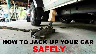 HOW TO JACK UP YOUR CAR SAFELY [upl. by Lennahs175]