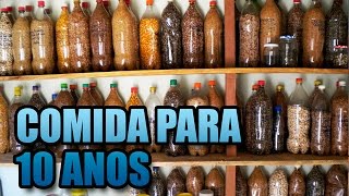 Como armazenar alimentos em garrafas PET Farinhas açucar e grãos  Food Storage [upl. by Ogg]