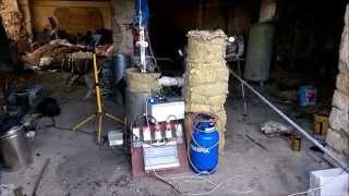 First run experimental Grateless Gasifier duration test [upl. by Ecirtemed]